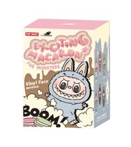 POP MART - THE MONSTERS- 原封未開盒 Labubu 企企 心動馬卡龍塘膠臉盲盒 1隻 款式随機 有機會附有隱藏版