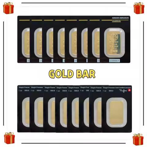 5g 20g 1oz High Quality Valcambi Gold Plated Bar Non-Magnetic Gold Plated Bullion Sealed Packaging C