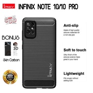 Case IPAKY Carbon Infinix Note 10 10 pro 8 Hot 10S 9 Play Soft Case Premium Protect Camera