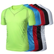 Men Short Sleeve t-Shirts Football Compression Shirts Quick Dry Running Sport Tshirt Fiess Workout Shirt Exercise Gym