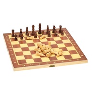 Outdoor Chessboard Wooden Chess Set International Chess Entertainment Game Chess Set with Folding Bo