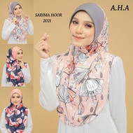 Tudung sarung sarima hoor/amoura mosscrepe  4D L/XL