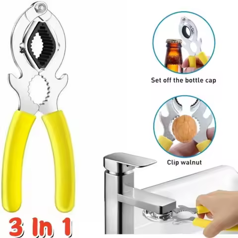 3 IN 1 Faucet Bubbler Wrench Bottle Opener Plier Sink Aerator Removal Wrench Repair Spanner Disassem