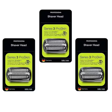 32B Replacement Head Foil & Cutter Compatible with Braun Series 3 32B 3000s, 3010s, 3040s, 3050cc, 3