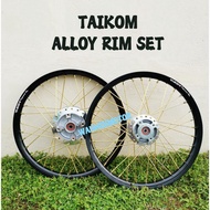 [ TAIKOM ] ALLOY RIM SET Y15ZR LC135 Y125Z SRL LC135 4S RXZ WAVE125 WAVE110 EX5 DREAM WAVE100 CHROME HUB COMPLETE SET