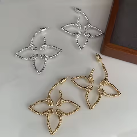 French hollowed out earrings exude a ladylike and elegant charm, while leaf earrings exude a refined