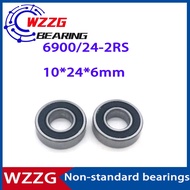 10PCS  Non standard bearing 6901 hole 10 6901/10-2RS 6900/24-2RS 10 * 24 * 6