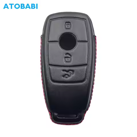 Leather Car Key Case Keychain For Mercedes Benz E S Class W213 W222 2019 2020 E63 S450 Smart Remote