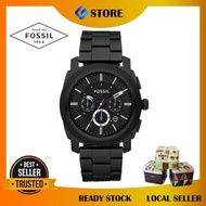 [Official Warranty] Fossil FS4552 Machine Chronograph Black Ion-plated Men Watch Jam Tangan Lelaki