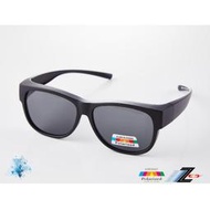Z-POLS 兒童用高規TR90輕量彈性框體 包覆式大框設計強化Polarized寶麗來抗UV400偏光太陽眼鏡(消光黑