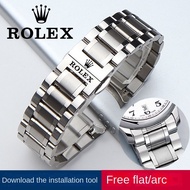 Substitute Rolex Famous Craftsman Stainless Steel Butterfly Buckle Watch Chain Unisex Stainless Steel Strap 17-20-22mm