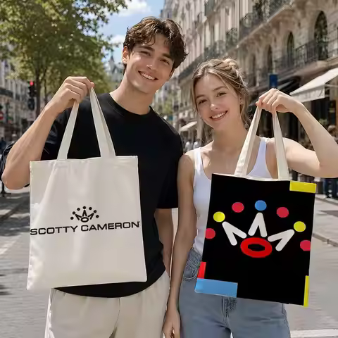 Sport S-Scotty C-Cameron Storage Bags Reusable Canvas Tote Suitable for School Class Commuting Shopp