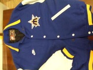 西雅圖水手隊復古全新真皮羊毛棒球外套 nike jacket mariners L