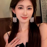 earring for women earring pearl earring Exaggerated Atmospheric Tassel Swinging Flower Branch Tassel