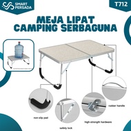 Meja Lipat Portable Koper Serbaguna Outdoor Camping Folding Aluminium