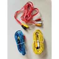 TRANSPARENT RCA VIDEO AUDIO CABLE MALE 2-3 1-1 1-2 /AV TO RCA CABLE/ 2-3 2 TO 3 1TO2 1TO1 RCA 1 METE