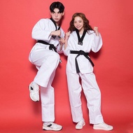 Taekwondo Uniform for Kids Adult 110cm-190cm Karate Uniform for Kids Shift Long Sleeves Martial Arts