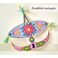 Kraf Tradisional Malaysia | DIY Wau Bulan Kit (2-sided) | for School Projects / Events DIY Wau Makin