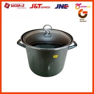 9qt enamel pot stock + glass lid