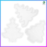 3 Pcs Christmas Candle Molds Creative Soap Casting Silicone for Candles Number LED Tree Candlestick 