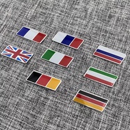Metal Flag Car Motorcycle Decoration Sticker Russia United Kingdom United Kingdom France German Ital