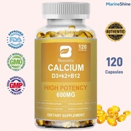 Calcium D3 K2 B12 4-in-1 Capsule for Bone and Heart Support Health Immune 120pcs