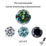 3-5 ct moissanite ring with GRA certificate, earrings, necklace, DIY jewelry accessories, Moissanite