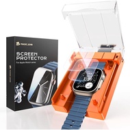 MAGIC JOHN 2 Pack for Apple Watch Ultra 3(2025) Ultra 2/Ultra 49MM Screen Protector, [Automatic Alig