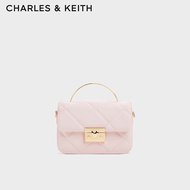 CHARLES&KEITH【520礼盒】三色菱格礼盒爱心扣小方包包女包送女友CK17-50671661 粉红色Pink S