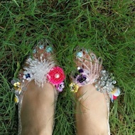 HUIJIANG Heavenly Jelly Sandals - Korean Style Waterproof Crystal Jelly, Holiday Non-slip Soft Point