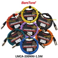 Baretone XLR Canon Socket To XLR Canon Plug Cable - 0.5M / 1.5M / 5M / 10M