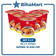 [SET OF 5 CUP] - OTTOGI - Ottogi cup noodles with Kimchi flavor, Ottogi cup noodles, Otogi Korean cu