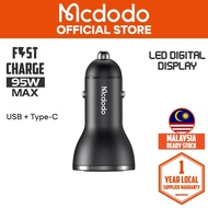 Mcdodo CC567 Aurora Series 95W USB-A + USB-C Digital Display PD Car Charger