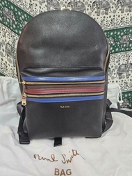 Paul Smith signature backpack bag 背包背囊 真皮 日本購入  全新未用 有防塵袋