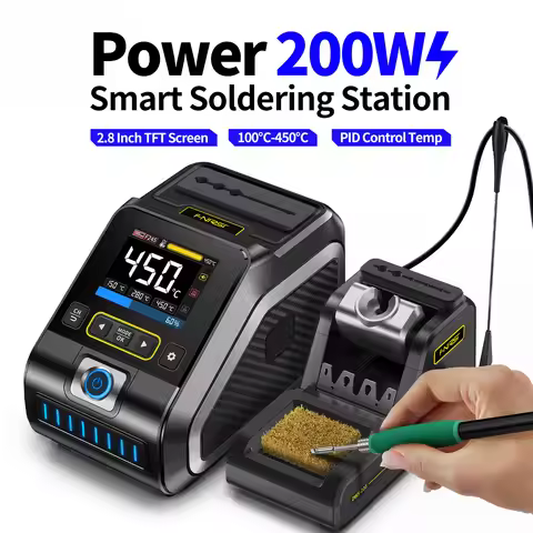 FNIRSI DWS-200 200W Rework Soldering Station C210/C245 Handle with Soldering Helping Hand Electronic