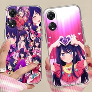 D33 Oshi no Ko Transparent Case for OPPO A60 A17 A58 A78 A18 Reno 13F A38 5G
