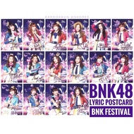 [Postcard] BNK Festival Carnival Lyric Postcard BNK48