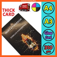 [INSTANT] Glossy Card A4 / A3 Printing with Lamination (300gsm+-) Printing Service Art Card 300gsm T