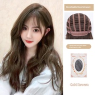 TSE phụ nữ tự nhiên kín đầu phong cách sóng lớn xoăn trung bình dài tóc 2024 thời trang mới tóc giả 