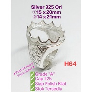 🇲🇾◆H64★Ring Casting DIY★Sarung Cincin "Grade A"★Silver 925★①15x20mm,②14x21mm★±8.50gm