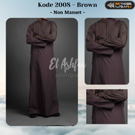 Jubah Saudi | Gamis Pria | Rethobe 2008 - Brown - El Ashfaa Boutique