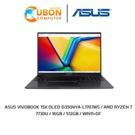 ASUS VIVOBOOK 15X OLED D3504YA-L1707WS NOTEBOOK (โน๊ตบุ๊ค) AMD RYZEN 7 7730U / 16GB / 512GB / WIN11+OF
