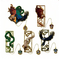 1Pc Hogwarts College Metal Bookmark, Vintage Hollow Aesthetics Gryffindor Slytherin Ravenclaw Huffle