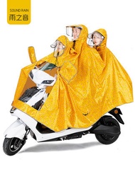 Raincoat   Single double triple battery electric motorcycle raincoat poncho