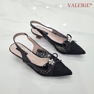 VALERIE 3cm Back Strap Heels V311-F11 Brocade 35-40