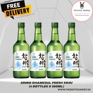 Jinro Chamisul Fresh Soju (4 bottles x 360ml)