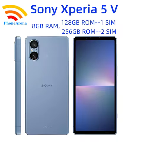 Original Sony Xperia 5 V 5V 128GB 256GB ROM 8GB RAM 6.1" OLED Snapdragon 8 Gen 2 Fingerprint 48PM NF