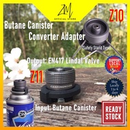 ZM Z10/Z11 Campingmoon Outdoor Gas Stove Converter Adapter Input: Butane Canister, Output: EN417 Lin