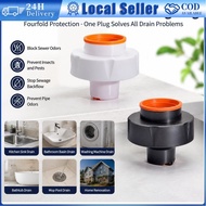 Anti-odor Drain Pipe Seal Cover ABS+Silicone 40/50/63/75mm PVC Pipes Washing machine drain pipe seal