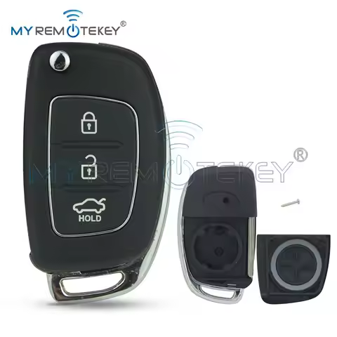 MYREMOTEKEY FCC ID RKE-4F08 Flip remote key shell for Hyundai Santa Fe Accent 3 button